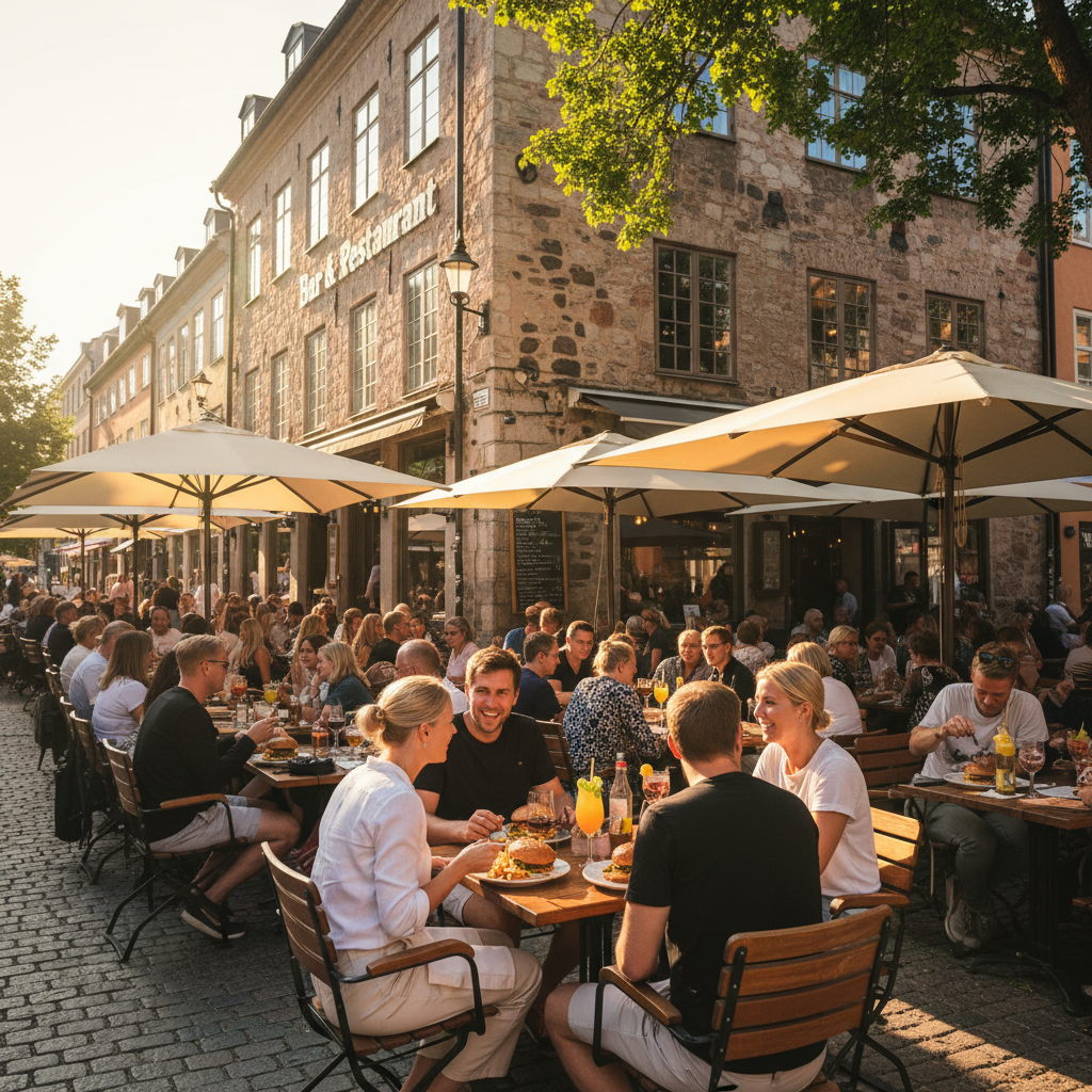 Uteservering hos Moosehead Bar & Restaurant