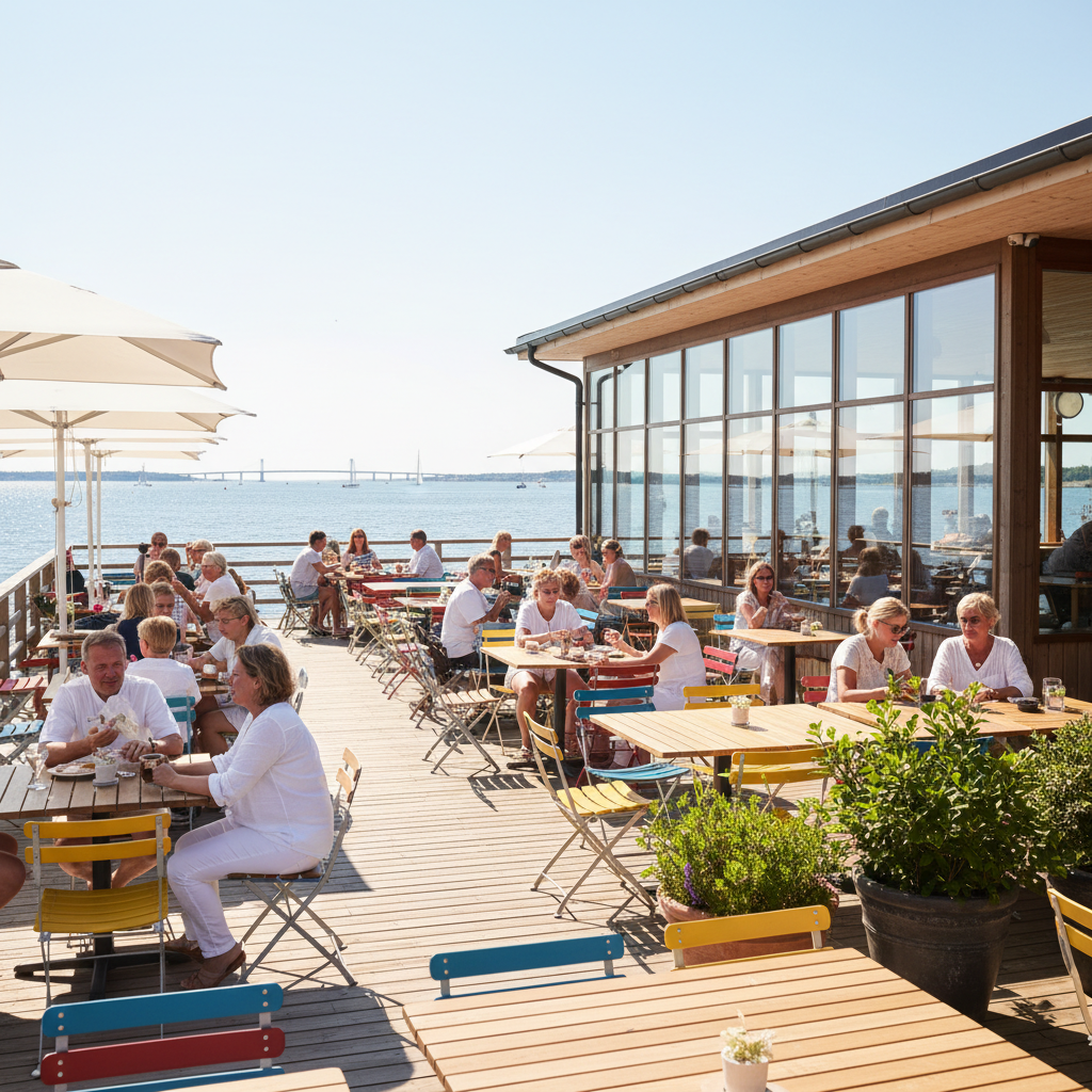 Uteservering hos Ribersborgs Kallbadhus Café